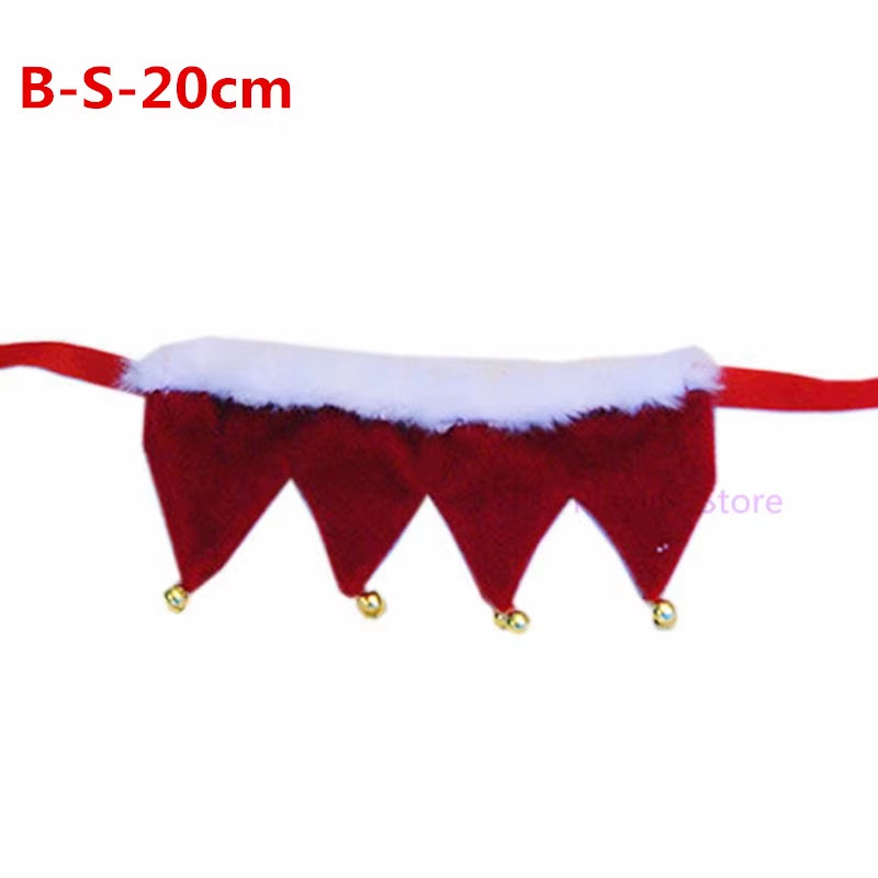 Christmas Dog Cat Plush Scarf Bib Decor Adjustable Collars Pet Dogs Neckerchief Saliva Towel Necklace Grooming Accessories C42