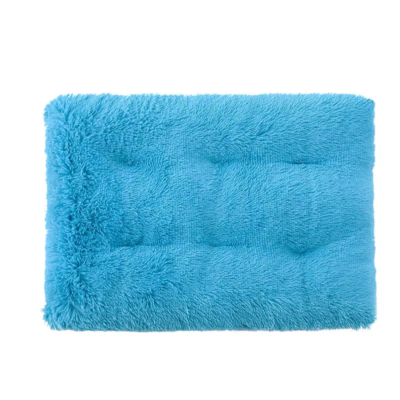 Dog Bed Long Plush Calming Pet Bed Comfortable Faux Fur Washable Crate Mat with Anti-Slip Backing for Jumbo Large Medium Dogs