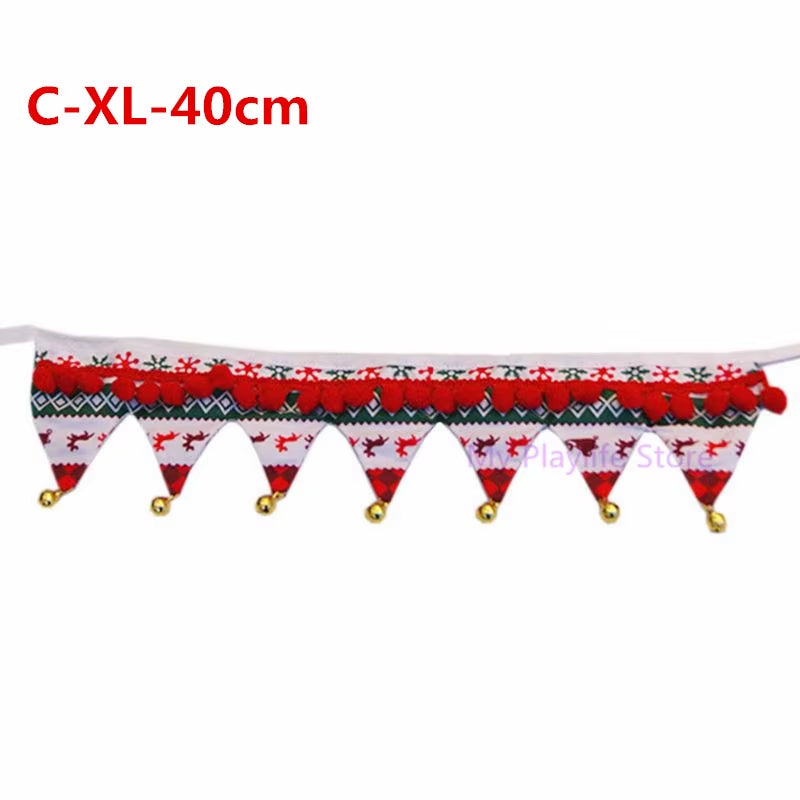 Christmas Dog Cat Plush Scarf Bib Decor Adjustable Collars Pet Dogs Neckerchief Saliva Towel Necklace Grooming Accessories C42