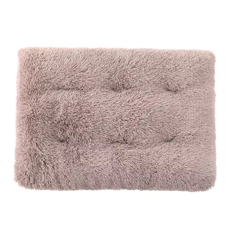 Dog Bed Long Plush Calming Pet Bed Comfortable Faux Fur Washable Crate Mat with Anti-Slip Backing for Jumbo Large Medium Dogs