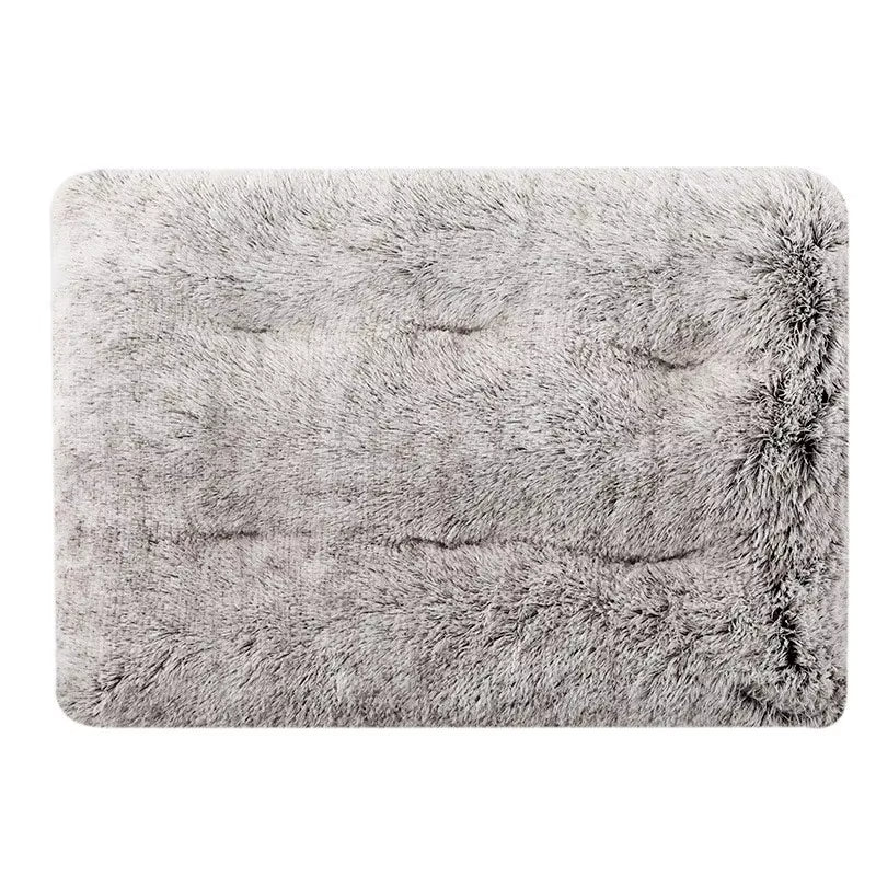 Dog Bed Long Plush Calming Pet Bed Comfortable Faux Fur Washable Crate Mat with Anti-Slip Backing for Jumbo Large Medium Dogs