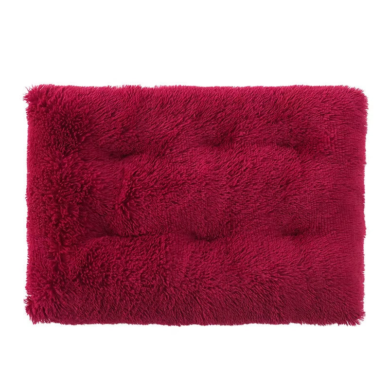 Dog Bed Long Plush Calming Pet Bed Comfortable Faux Fur Washable Crate Mat with Anti-Slip Backing for Jumbo Large Medium Dogs