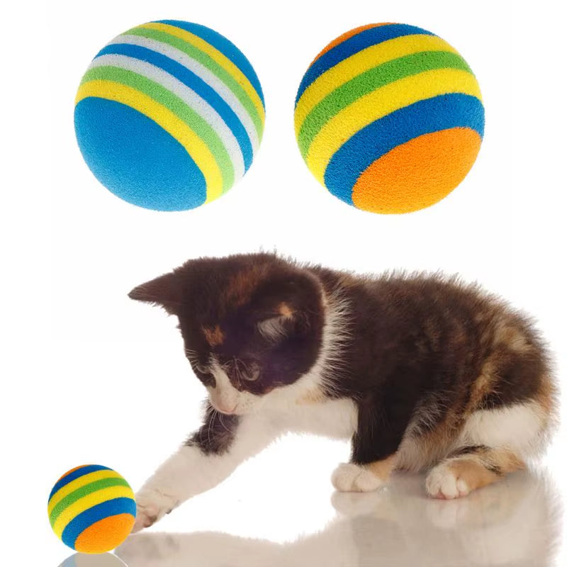 10Pcs Colorful Pet Ball Toys Interactive Fetching Catching Ball Colorful EVA Catching Balls for Medium Dog Puppy Home