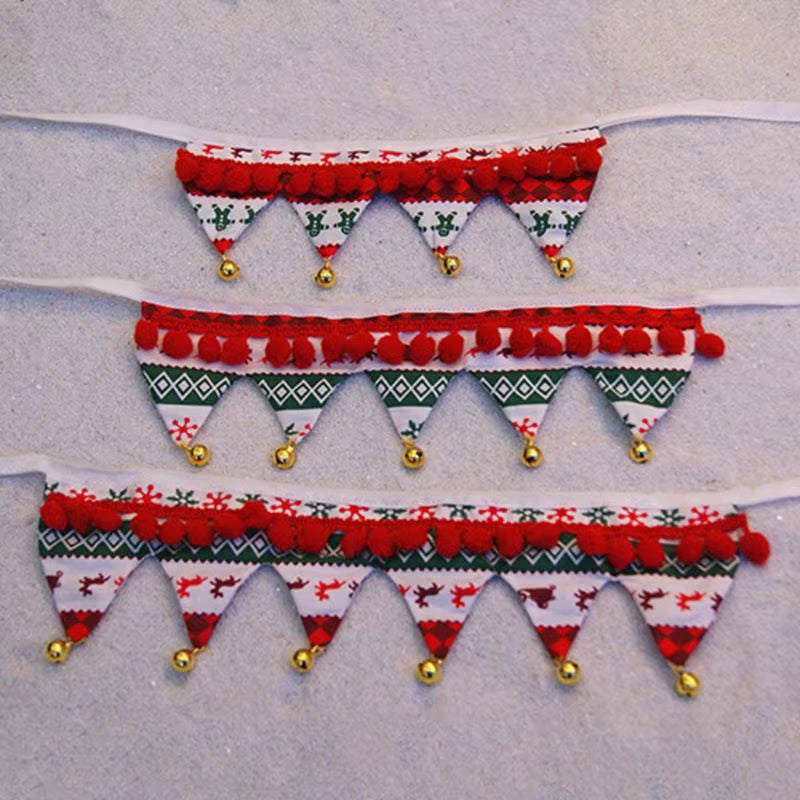 Christmas Dog Cat Plush Scarf Bib Decor Adjustable Collars Pet Dogs Neckerchief Saliva Towel Necklace Grooming Accessories C42