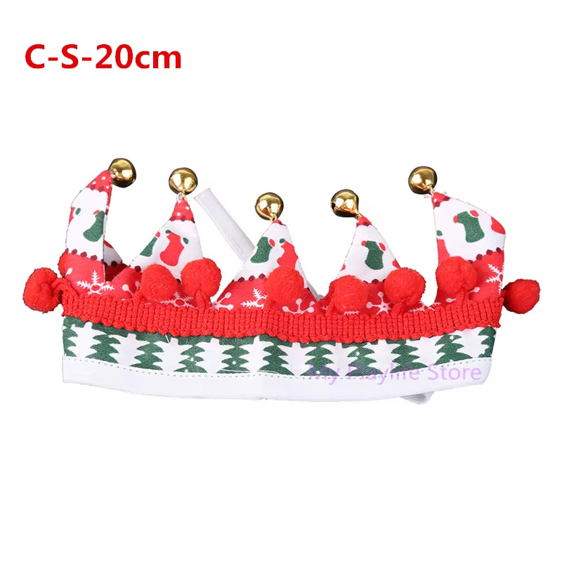 Christmas Dog Cat Plush Scarf Bib Decor Adjustable Collars Pet Dogs Neckerchief Saliva Towel Necklace Grooming Accessories C42