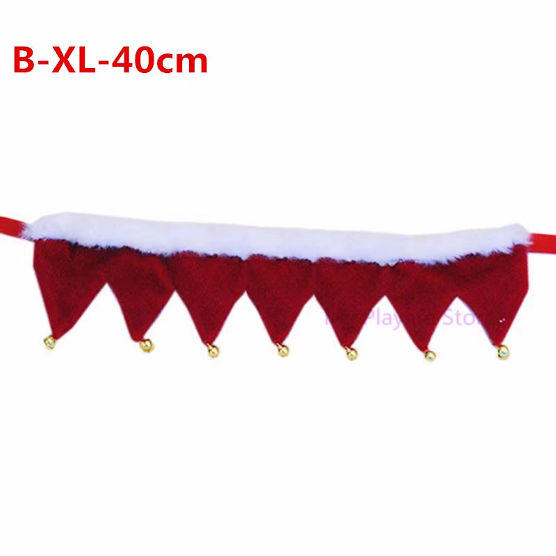 Christmas Dog Cat Plush Scarf Bib Decor Adjustable Collars Pet Dogs Neckerchief Saliva Towel Necklace Grooming Accessories C42