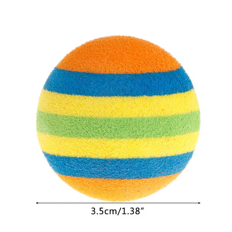 10Pcs Colorful Pet Ball Toys Interactive Fetching Catching Ball Colorful EVA Catching Balls for Medium Dog Puppy Home