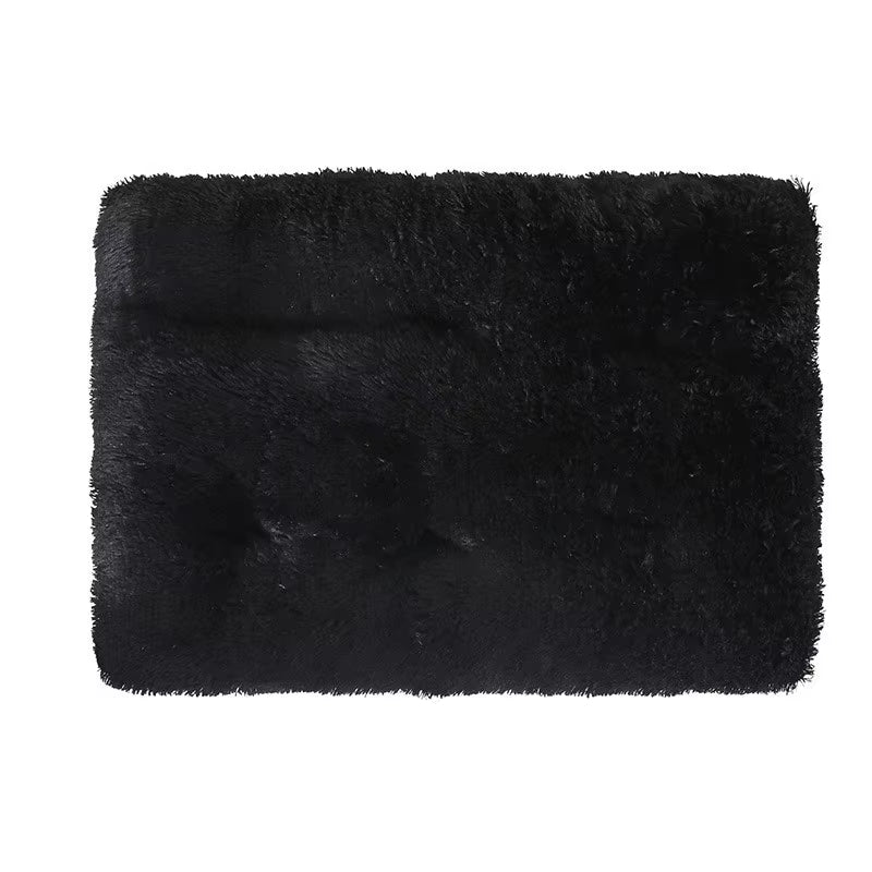 Dog Bed Long Plush Calming Pet Bed Comfortable Faux Fur Washable Crate Mat with Anti-Slip Backing for Jumbo Large Medium Dogs